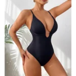 Hip Lifting Seamless Shapewear Sexy Deep V Wireless Backless Bodysuit - Image 5