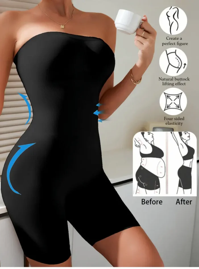 Seamless Strapless Body Shaper Shapewear Bodysuits - Image 9