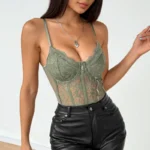 Sexy Sheer Floral Lace Bodysuit Lingerie With Underwire Support - Image 8
