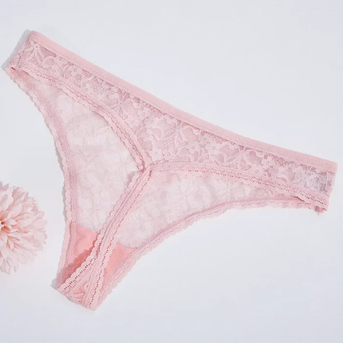 Sexy Sheer Lace Thong Panties - Image 11