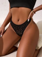 Sexy Sheer Lace Thong Panties - Image 6