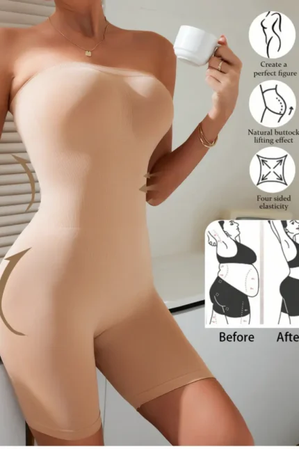 Seamless Strapless Body Shaper Shapewear Bodysuits