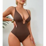 Hip Lifting Seamless Shapewear Sexy Deep V Wireless Backless Bodysuit - Image 21