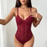 Sexy Sheer Floral Lace Bodysuit Lingerie With Underwire Support - Image 26