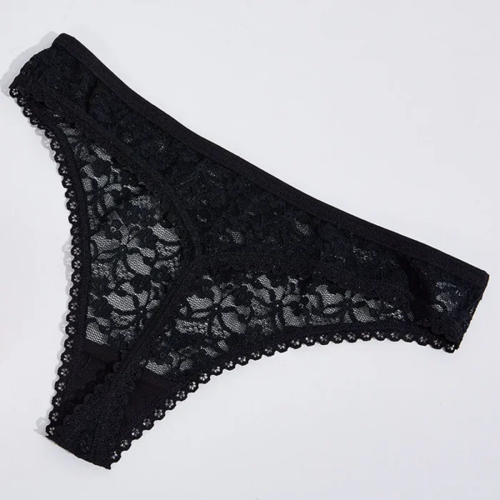 Sexy Sheer Lace Thong Panties - Image 8