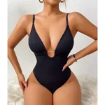 Hip Lifting Seamless Shapewear Sexy Deep V Wireless Backless Bodysuit - Image 9