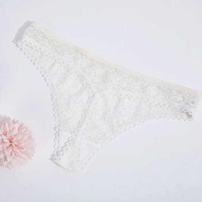 Sexy Sheer Lace Thong Panties - Image 9