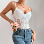 Sexy Sheer Floral Lace Bodysuit Lingerie With Underwire Support - Image 6