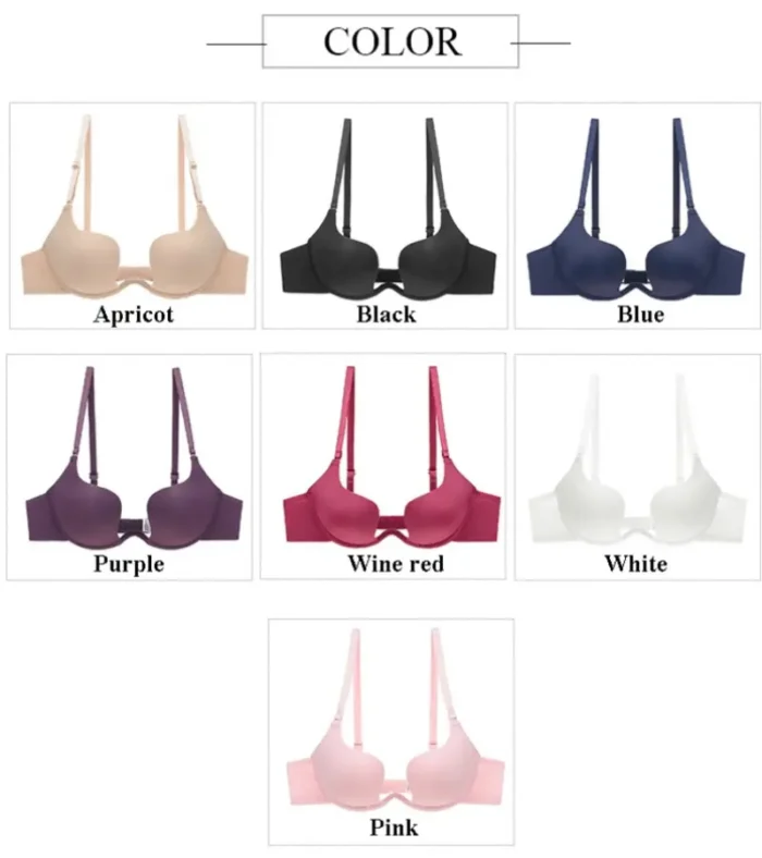 Ultra-Deep U Plunge Push-Up Bra – Backless Seamless Lift - Image 20
