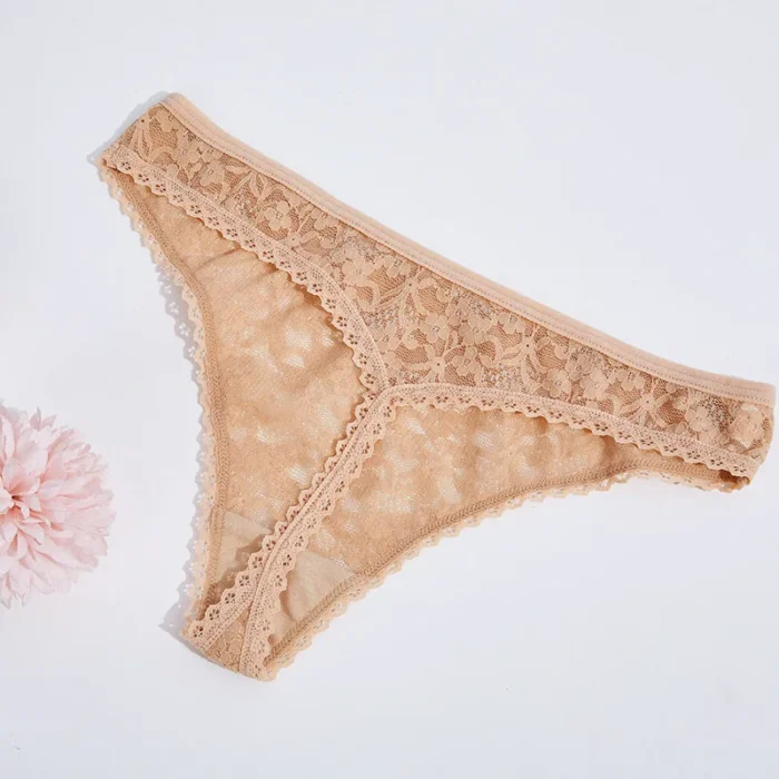 Sexy Sheer Lace Thong Panties - Image 15