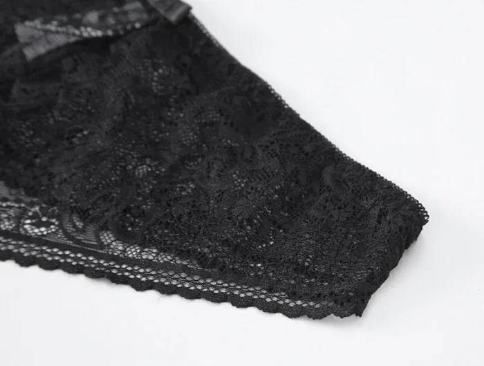 Sexy Lace Strappy Push Up Bra & Panty Lingerie Set - Image 24