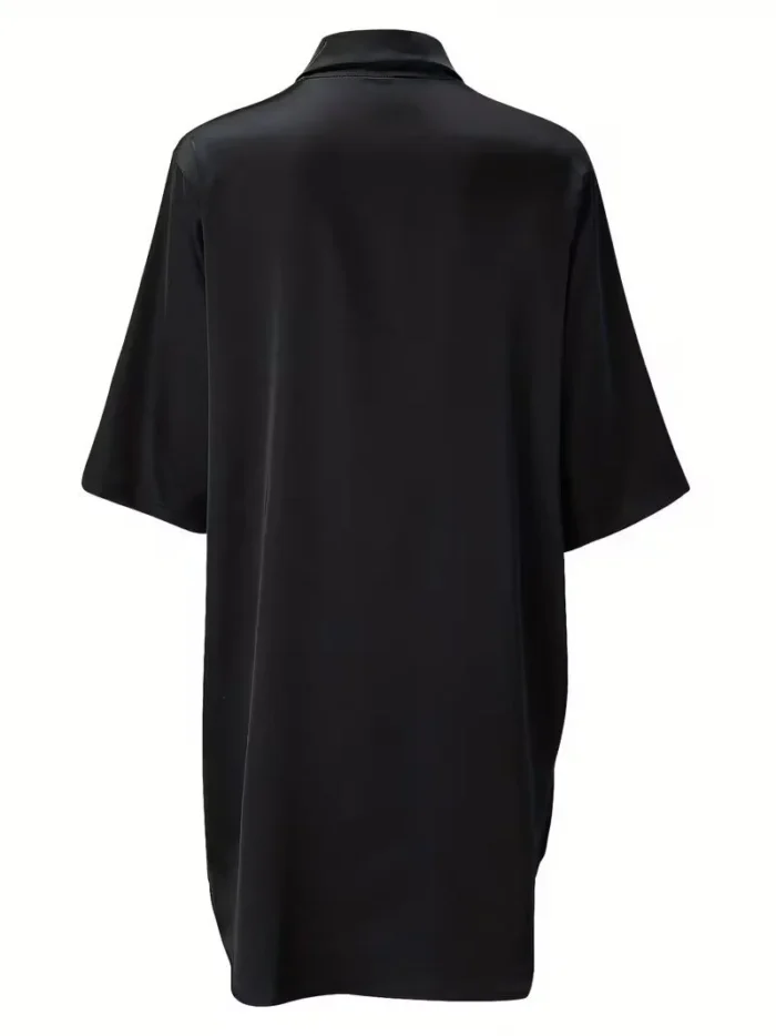 Satin Button-Down Shirt Nightdress - Image 6