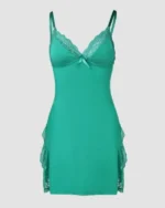 Sexy Lace Babydoll Nightdress – Side Slit Slip Lingerie with Thong - Image 23