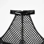 Latex Teddy Babydolls Leather Fishnet See-Through Teddy Lingerie Zip Crotch Bodysuits - Image 13