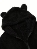 Cozy Fuzzy Hooded Onesie Pajamas for Women – Long Sleeve Zip Up Jumpsuit Sleepwear - Image 13