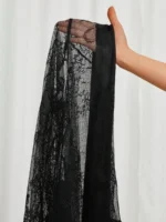 Lace Robe And Satin Slip Dress Sleepwear Set Pajama Set - Image 23
