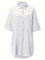 Satin Button-Down Shirt Nightdress - Image 20