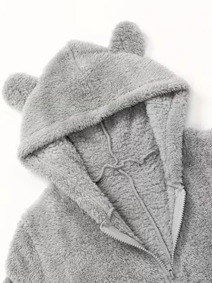 Cozy Fuzzy Hooded Onesie Pajamas for Women – Long Sleeve Zip Up Jumpsuit Sleepwear - Image 20