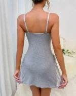 Sexy Lace Babydoll Nightdress – Side Slit Slip Lingerie with Thong - Image 3