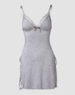 Sexy Lace Babydoll Nightdress – Side Slit Slip Lingerie with Thong - Image 6