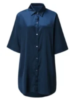 Satin Button-Down Shirt Nightdress - Image 28