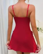 Sexy Lace Babydoll Nightdress – Side Slit Slip Lingerie with Thong - Image 30