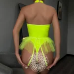 Latex Teddy Babydolls Leather Fishnet See-Through Teddy Lingerie Zip Crotch Bodysuits - Image 31