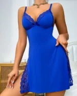 Sexy Lace Babydoll Nightdress – Side Slit Slip Lingerie with Thong - Image 43