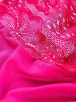 Sexy Floral Lace Trim Open Bust Crotchless Teddy Lingerie - Image 14