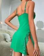 Sexy Lace Babydoll Nightdress – Side Slit Slip Lingerie with Thong - Image 20