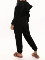 Cozy Fuzzy Hooded Onesie Pajamas for Women – Long Sleeve Zip Up Jumpsuit Sleepwear - Image 10