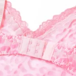 Leopard Lace Trim Babydoll With Thong Lingerie Set Sexy Slit Nightdress - Image 10