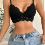 Butterfly Lace Bralette – Sexy Black Lace Bra with Butterfly Back