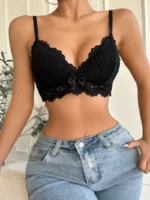 Butterfly Lace Bralette – Sexy Black Lace Bra with Butterfly Back