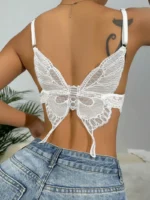 Butterfly Lace Bralette – Sexy Black Lace Bra with Butterfly Back - Image 8