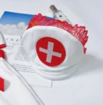 Sexy Nurse Costume Lingerie Set with Mini Skirt & Hat – White/Red - Image 12