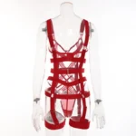 Strappy Harness Hollow Out Underwired 2 Piece Lingerie Set - Image 19