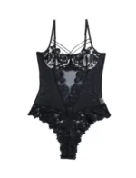 Strappy Lace Patchwork Sheer Bodysuit Teddy Lingerie - Image 14