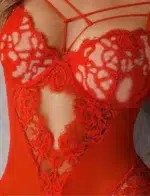 Strappy Lace Patchwork Sheer Bodysuit Teddy Lingerie - Image 13