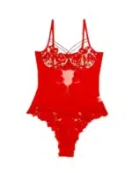Strappy Lace Patchwork Sheer Bodysuit Teddy Lingerie - Image 15
