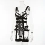 Strappy Harness Hollow Out Underwired 2 Piece Lingerie Set - Image 8