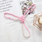 Rose & Pearl Embellished Strappy G-String - Image 12
