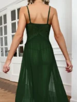 Floral Lace Split Mesh Gown Set – Elegant Two-Piece Nightdress - Image 16