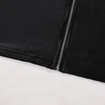 Black Lace-Trim Zip-Front Bodycon Mini Dress - Image 10