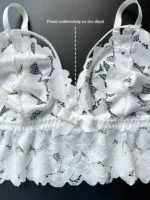 Plus Size Sexy Hollow Out Lace Bralette & Panty Lingerie Set - Image 30