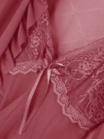 Lace Babydoll & Sheer Ruffle Robe Set – Romantic 2-Piece Mesh Sleepwear - Image 8